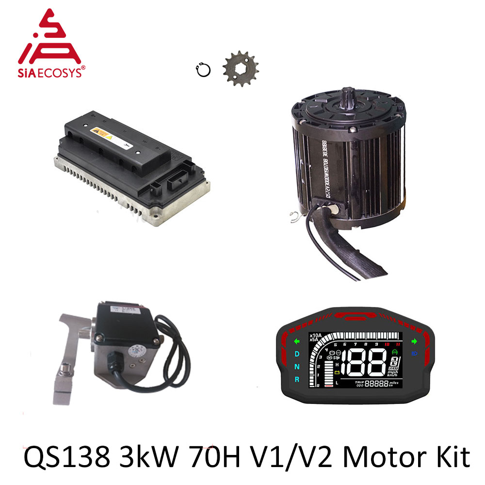 Mid Drive Motor Kit 72V 3000W - QSMOTOR QS138 3000W 72V Kit moteur