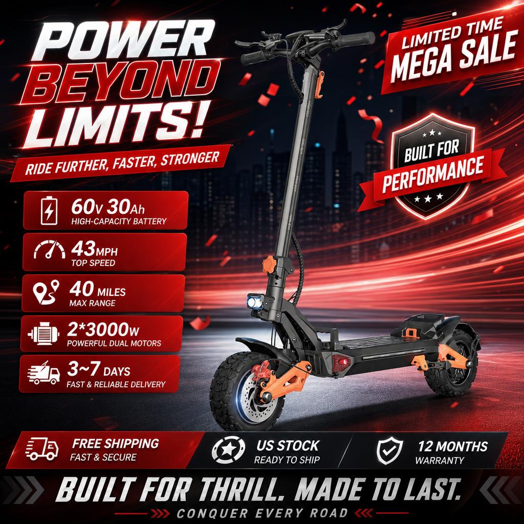 60V 30Ah Electric Scooter Battery - Trottinette électrique adulte FREEBOY H9, moteur