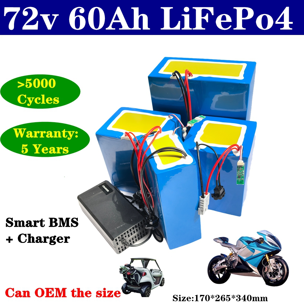 72V 60Ah Lifepo4 Battery Pack - Batterie au lithium 72V 60Ah lifepo4