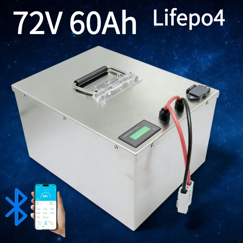 72V 60Ah Lifepo4 Battery Pack - Batterie LiFePO4 72V 60Ah avec contrôle
