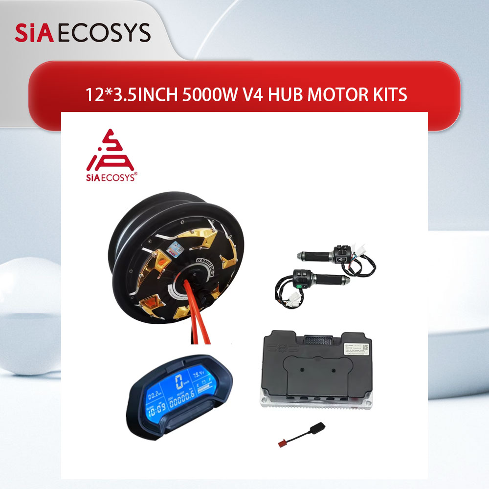 Electric Motorcycle Conversion Kit 72V - Moteur QS 12x3.5 pouces 5000W V4