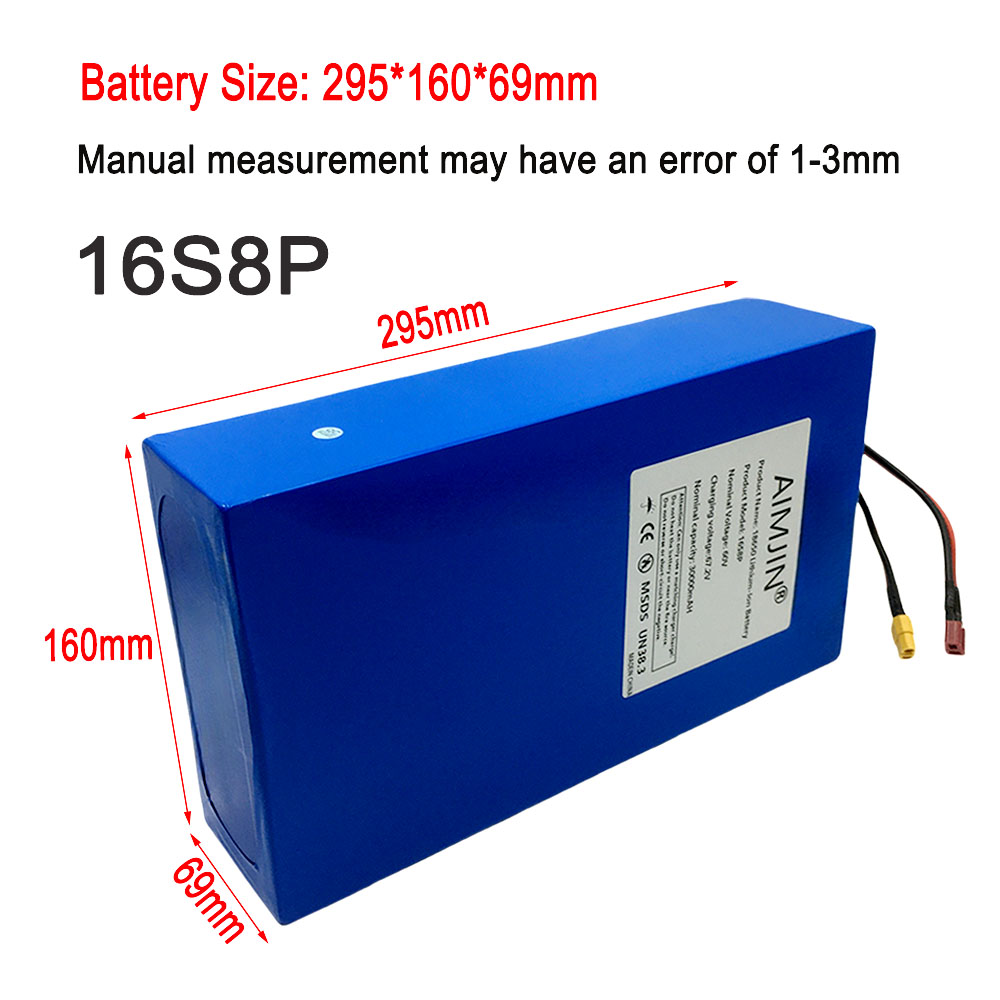 Batterie au lithium 16S8p 1000 - 60V 30Ah Electric Scooter Battery avis et prix