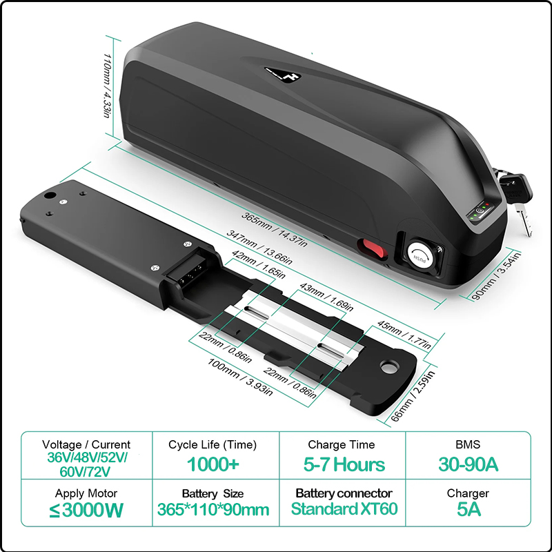 Batterie de vélo électrique 48 - 60V 30Ah Electric Scooter Battery avis et prix