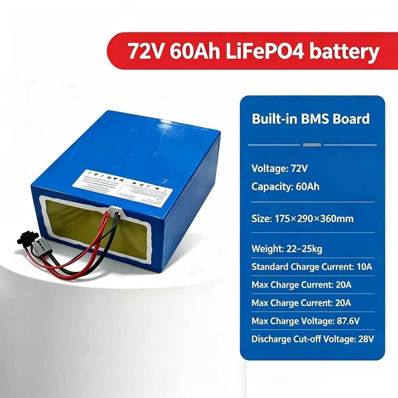 Batterie lithium 72V 60Ah life - 72V 60Ah Lifepo4 Battery Pack avis et prix